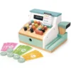 Kasse mit Scanner und Spielgeld