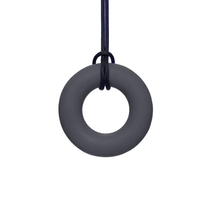 Kauschmuck Ring, anthrazit (extra hart)