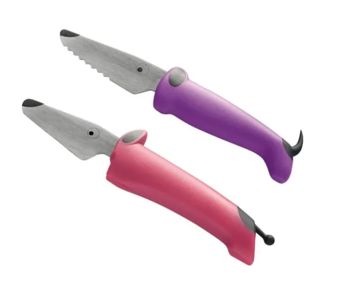 Kindermesser 2er Set - Pink/Lila