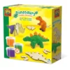 Knete auf Holz - Dinosaurier