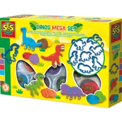 Knete 7 x 90 g + 7 Formen - Dinosaurier