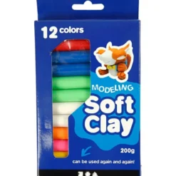 Knetgummi Soft Clay - Farbmix, 400 g