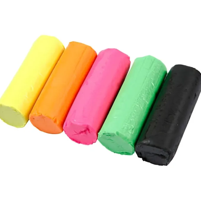 Knetgummi Soft Clay - Neonfarben, 400 g