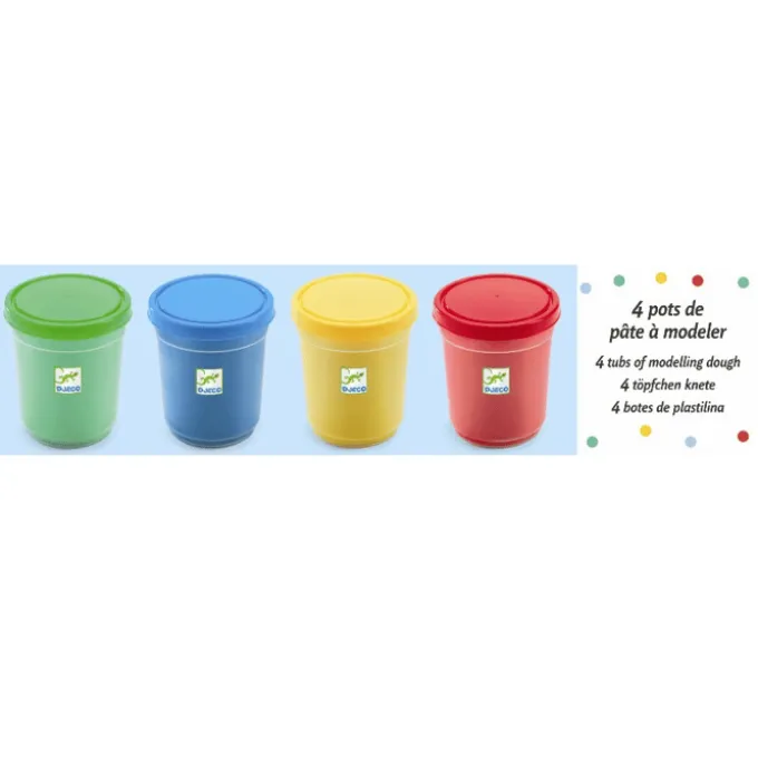 Knetmasse – 4 x 140 g – Basisfarben