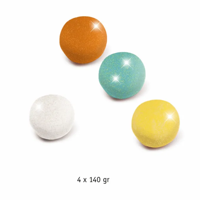 Knetmasse – 4 x 140 g – Glitzer