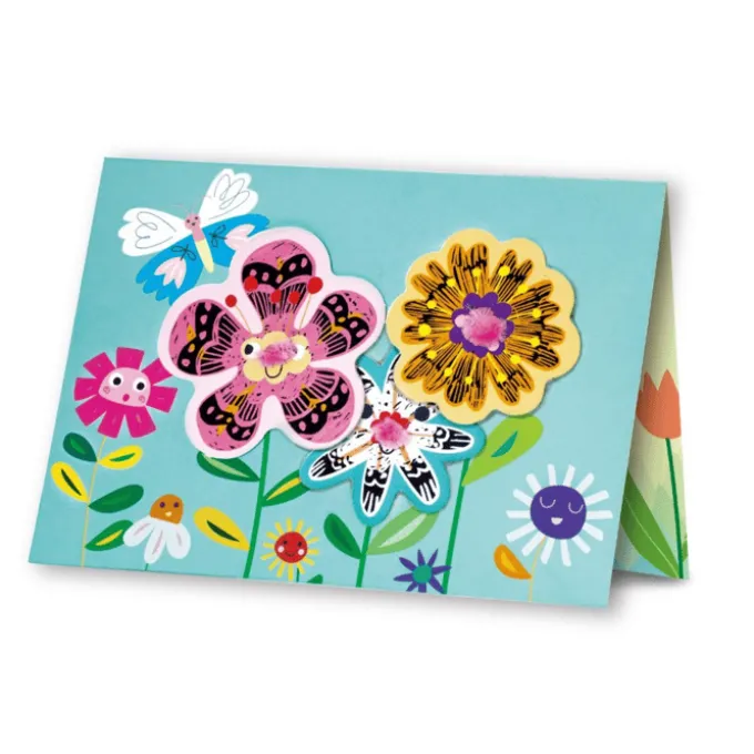 Kratz-Glückwunschkarten - Blumen, 3 Stk.