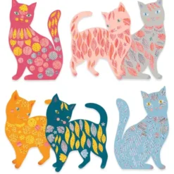 Kreativbox – Katzen mit Stickern dekorieren