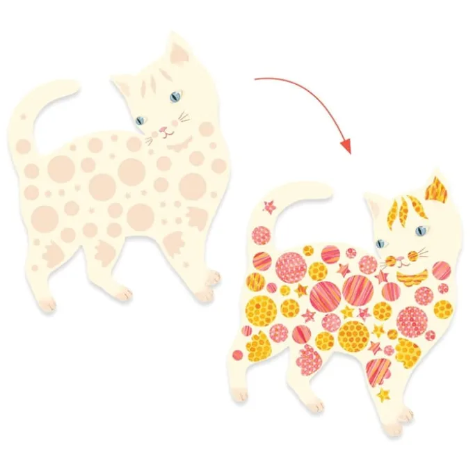 Kreativbox – Katzen mit Stickern dekorieren