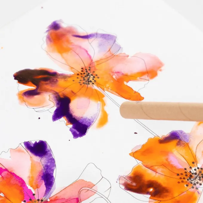 Kreativ-Set Aquarell - Blumen & Landschaften