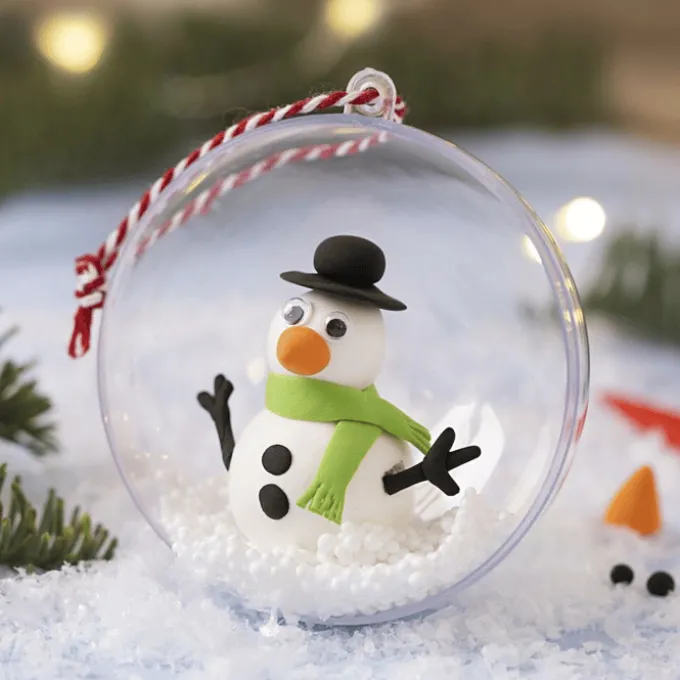 Kreativset - Christbaumkugel Schneemann