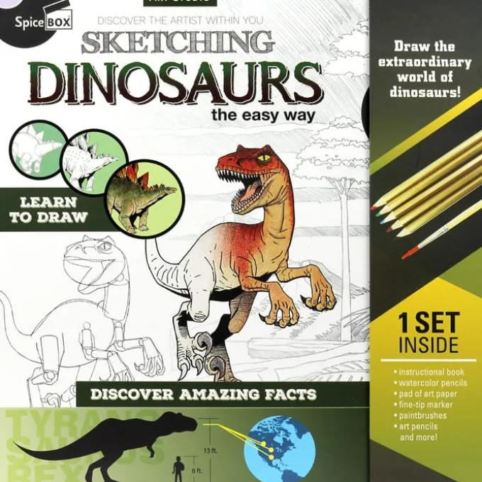 Kreativ-Set - Sketching Dinosaurs