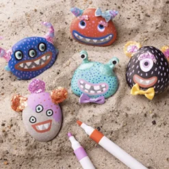 Kreativset Steine dekorieren - Monster