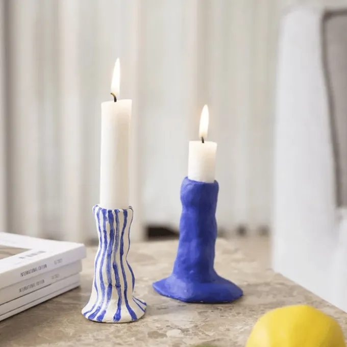 Kreativset Ton - Kerzenständer, 2 Stk.