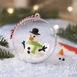 Kreativset - Weihnachtskugeln mit Clay-Figuren