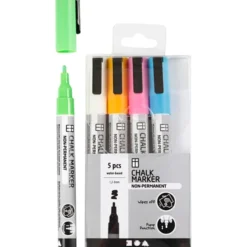 Kreidefilzer - knallige Farben, 5 Stk.