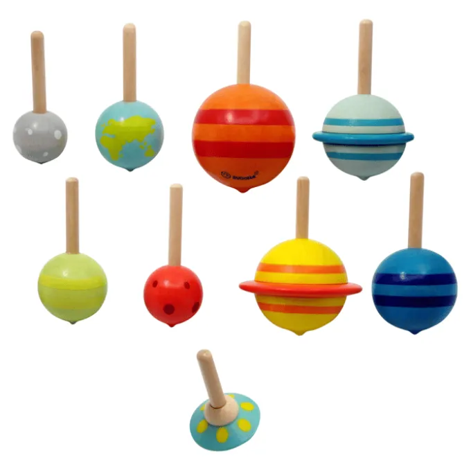 Kreiselspiel mit Planeten, 9 Stk.