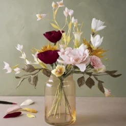 Krepppapier Bastelset - Blumenstrauß