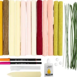 Krepppapier Bastelset - Blumenstrauß