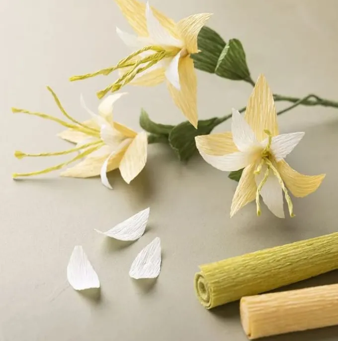 Krepppapier Bastelset - Frühlingsblumen