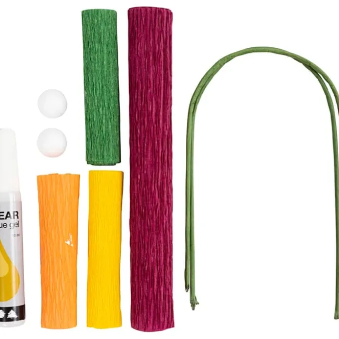 Krepppapier Bastelset Mini - Mohnblumen