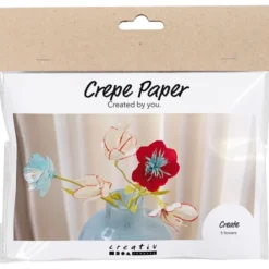 Krepppapier Set - Farbenmagie, 5 Blumen