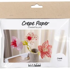 Krepppapier Set - Farbenmagie, 3 Blumen