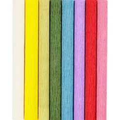 Krepppapier - Standardfarben, 8 Blatt