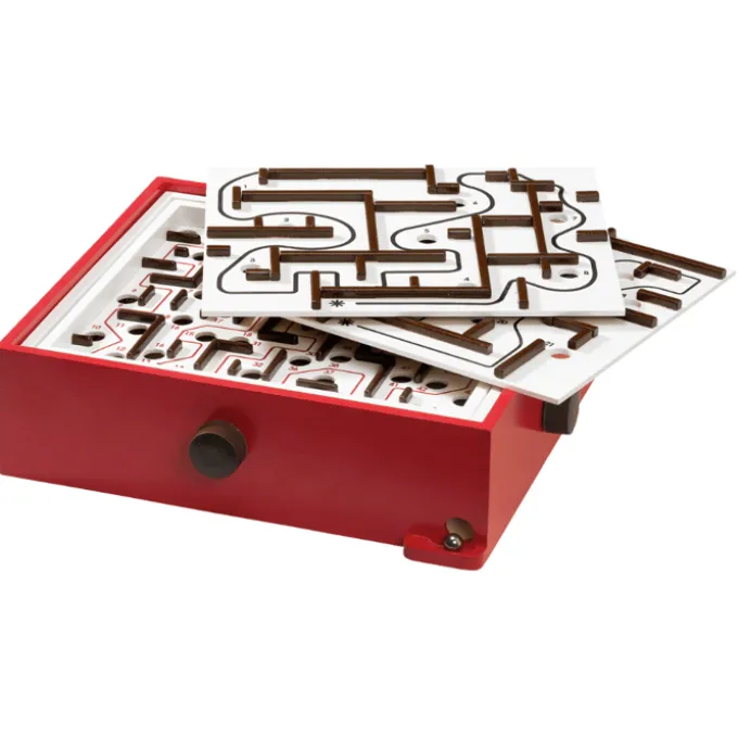 Labyrinthspiel mit Kippplatte – Rot