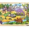 Lagenpuzzle Dino, 4 Lagen m. 44 Teilen