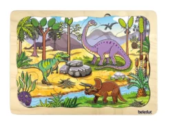 Lagenpuzzle Dino, 4 Lagen m. 44 Teilen
