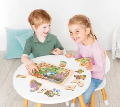 Lagenpuzzle Dino, 4 Lagen m. 44 Teilen