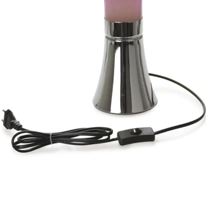 Lavalampe - Silber/Pink