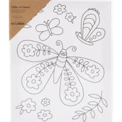Leinwand z. Ausmalen 24x30 cm - Schmetterling