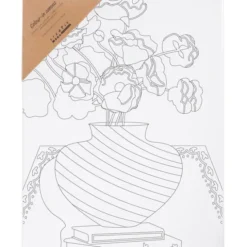 Leinwand zum Ausmalen 24x30 cm - Blumenvase