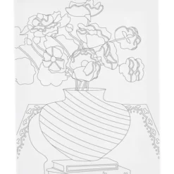 Leinwand zum Ausmalen 24x30 cm - Blumenvase