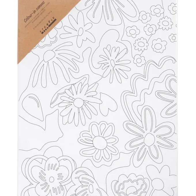 Leinwand zum Ausmalen 24x30 cm - Blumen