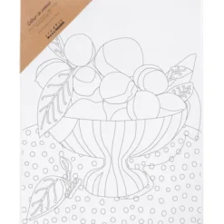 Leinwand zum Ausmalen 24x30 cm - Obstschale