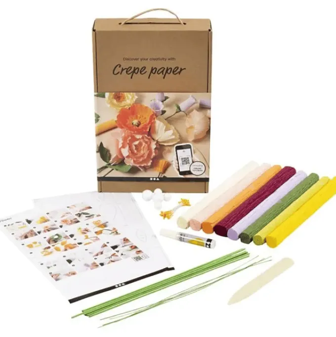 Lernset - Krepppapierblumen