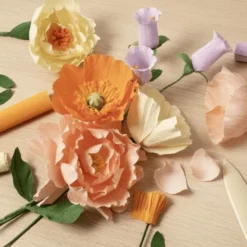 Lernset - Krepppapierblumen