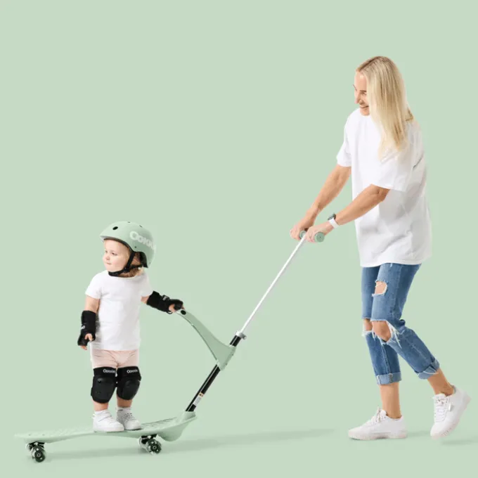 Lern-Skateboard für Kids - salbeigrün