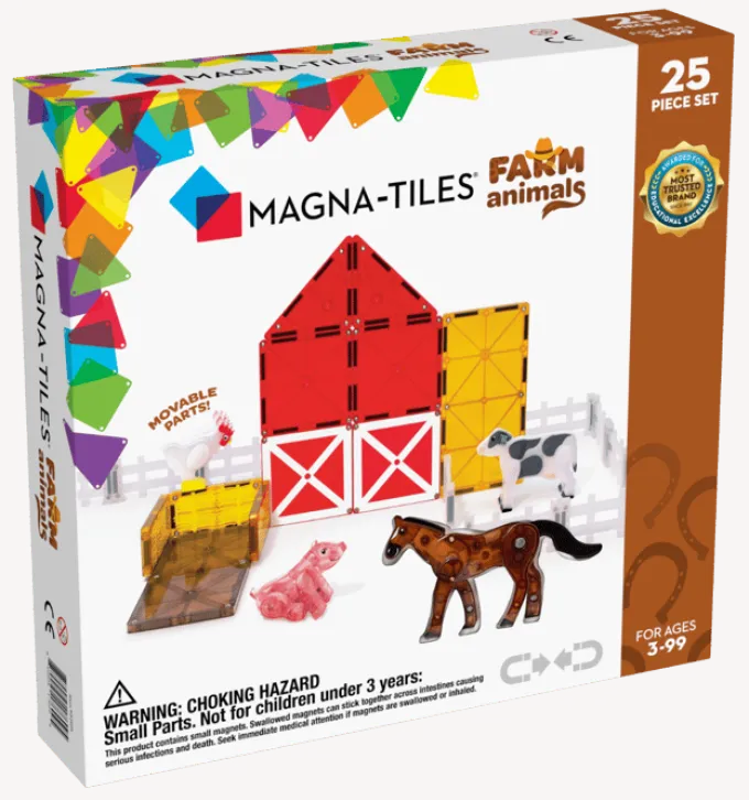 Magna-Tiles - Bauernhoftiere, 25 Teile