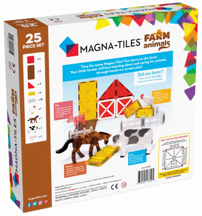 Magna-Tiles - Bauernhoftiere, 25 Teile