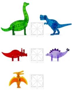 Magna-Tiles - Dinosaurier, 5 Stk.