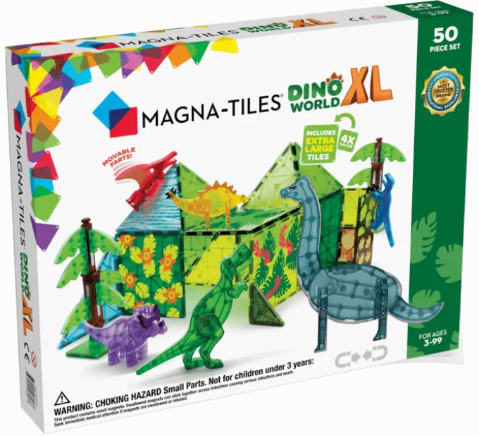 Magna-Tiles - Dino World XL, 50 Teile