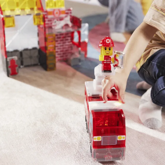 Magna-Tiles | Feuerwehr mit Ton und Licht, 50 Stk.