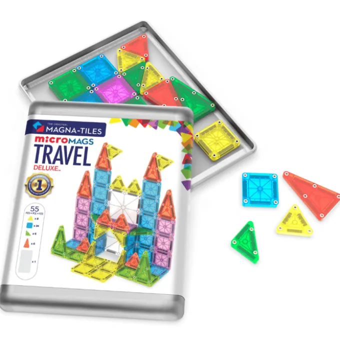 Magna-Tiles | microMAGS Deluxe Reiseset, 55 Stk.