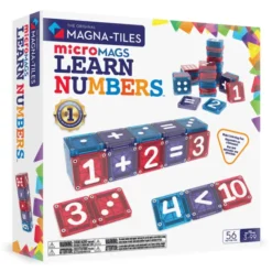 Magna-Tiles | microMAGS Learn Numbers, 56 Stk