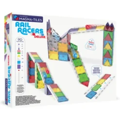 Magna-Tiles | Rail Racers Deluxe Kugelbahn, 90 Stk