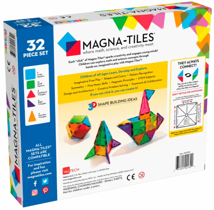 Magna-Tiles Transparent - 32 Stk.