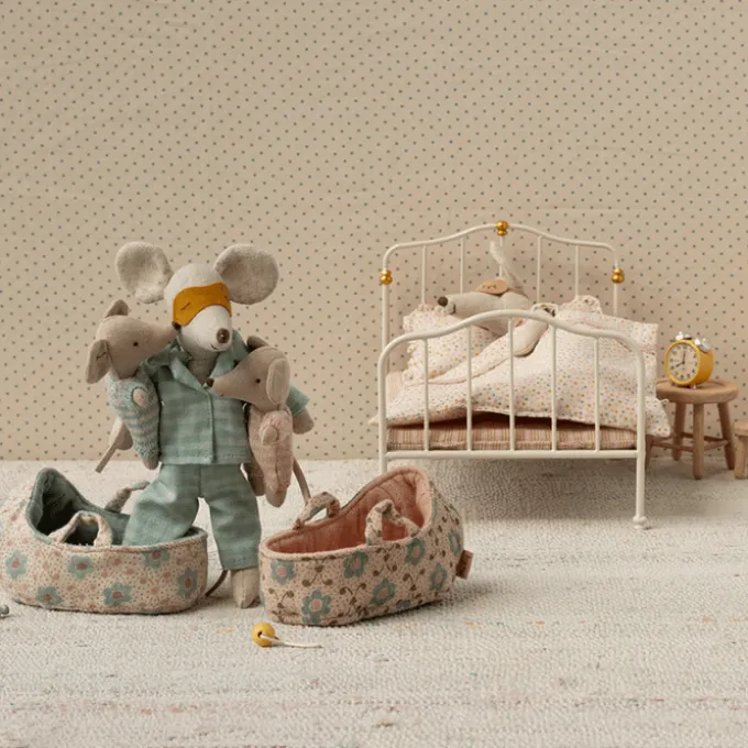 Maileg - Babymaus in Tragetasche - Rose